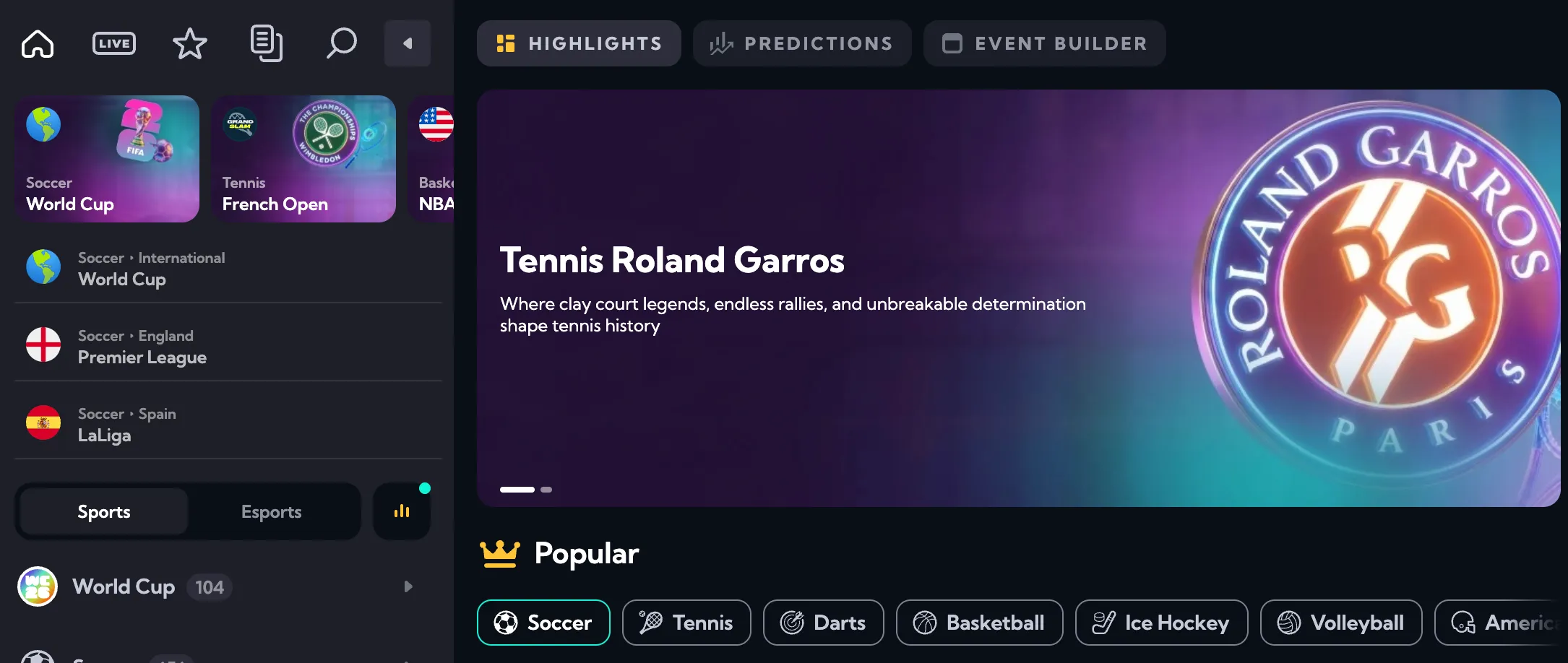 Spinalto Casino online sportsbook and sports betting section